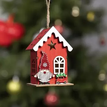 Ёлочная игрушка «Домик эльфа», 10х7х5 см, 1 LED, от батареек, свечение тёплое белое