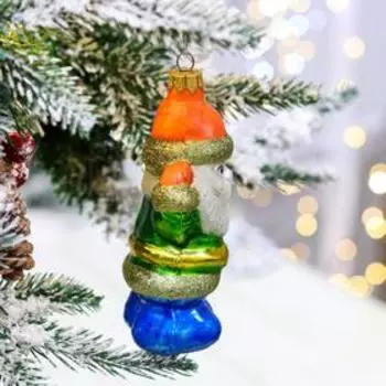 Ёлочная игрушка "Домовой", 13 см, стекло