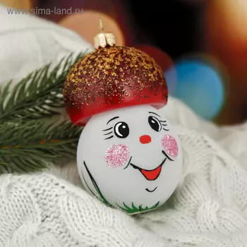 Ёлочная игрушка "Гриб-боровик" h-8,2 см, микс