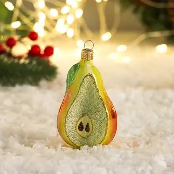 Ёлочная игрушка «Груша» h=12 см