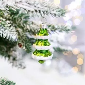 Ёлочная игрушка "Ёлка", 5 см, стекло