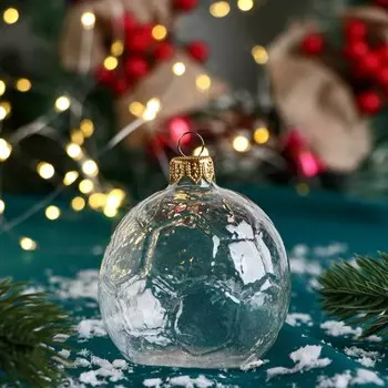 Ёлочная игрушка «Марадонна» h=7 см, прозрачная