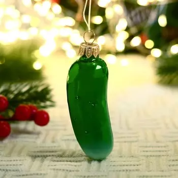 Ёлочная игрушка «Огурчик» h=8.9 см