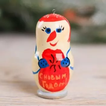 Ёлочная игрушка «Снеговик с мешком»