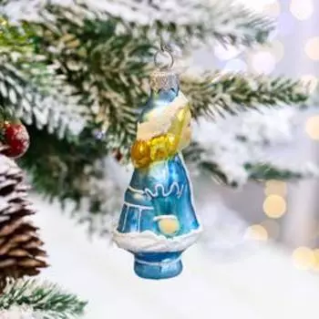 Ёлочная игрушка "Снегурочка", 9 см, стекло