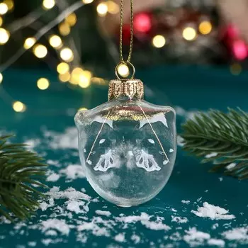 Ёлочная игрушка «Совёнок Суздальский» h=5.3 см, прозрачная