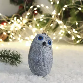 Ёлочная игрушка «Совушка» ручная роспись, h=11 см