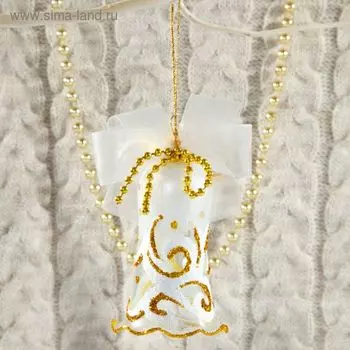 Ёлочная игрушка «Узорный колокольчик» h=8.2 см