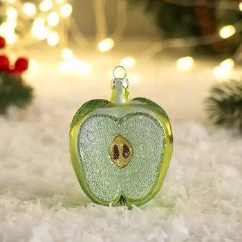 Ёлочная игрушка «Яблоко» h=11 см