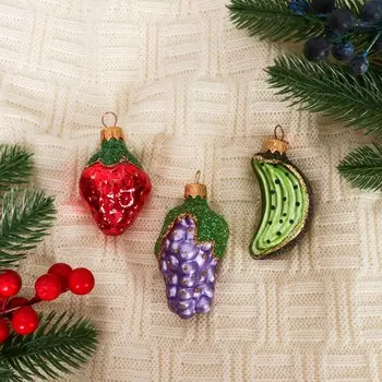 Ёлочное украшение "Фрукты" ( набор 3 шт.)