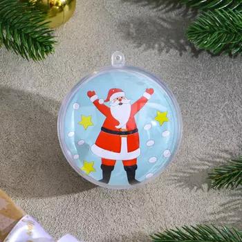 Ёлочное украшение под раскраску «Веселье» размер: 8 см; 2 шт., кисть