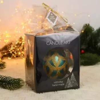 Ёлочный шар d-12 см "Золотые узоры" ручная роспись