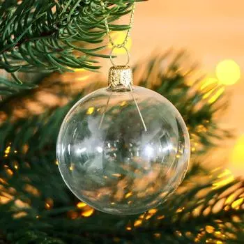 Ёлочный шар d-4 см "Прозрачный"