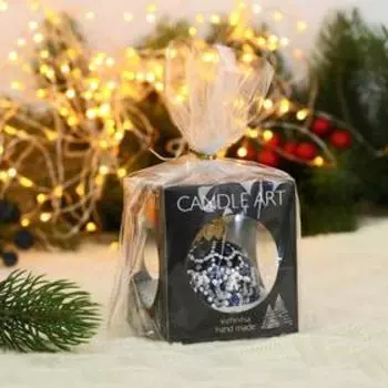 Ёлочный шар d-5 см "Новогодний шарм" ручная роспись, чёрный