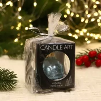 Ёлочный шар d-5 см "Узор блеск" ручная роспись, бирюзовый