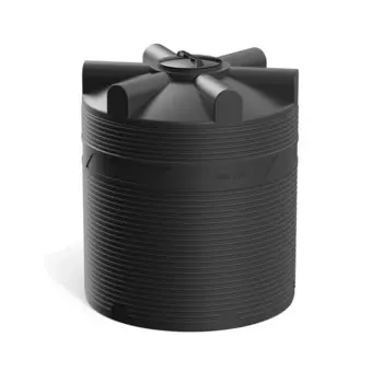 Ёмкость цилиндрическая, 3000 л, чёрная