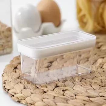 Контейнер для специй IDEA «Степ», 120 мл, 1055 см, пластик, прозрачный, крышка белая