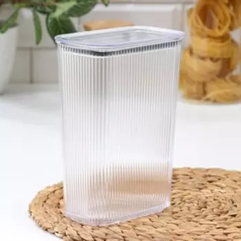 Ёмкость для сыпучих продуктов «Рим», 2 л, 9,1×15×21 см, вакуумный, цвет прозрачный