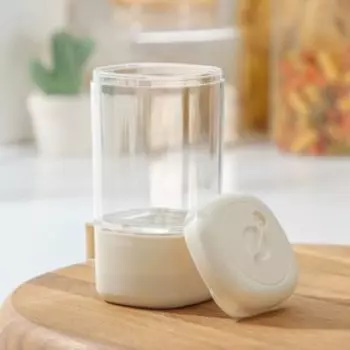 Ёмкость пластиковая для сыпучих с 3 видами дозаторов, пластик