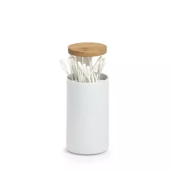 Ёмкость для ватных палочек Zeller, размер 6.5х11.5 см, цвет белый