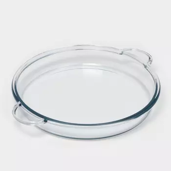 Блюдо для запекания Paabahe Borcam, 2,4 л, d=31,6 см, стекло, с ручками, прозрачное