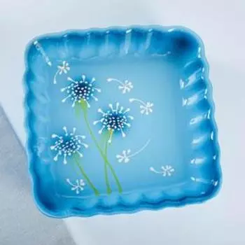 Емкость для запекания "Волна квадратная" 1,5л / 6,5х23х23см, расторопша