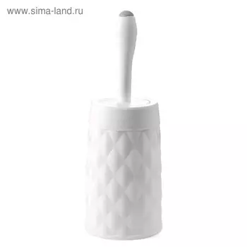 Ёрш для унитаза Crystal, цвет белый