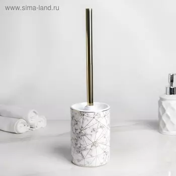 Ёршик для унитаза с подставкой «Лили», 9.59.537 см, белый