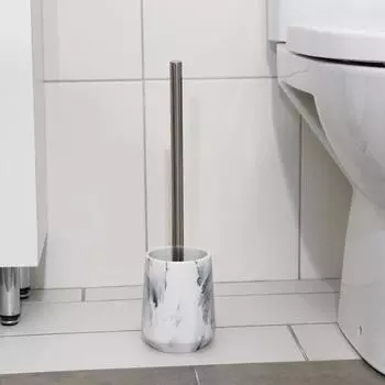 Ёрш для унитаза с подставкой «Мрамор», 10×10×36 см