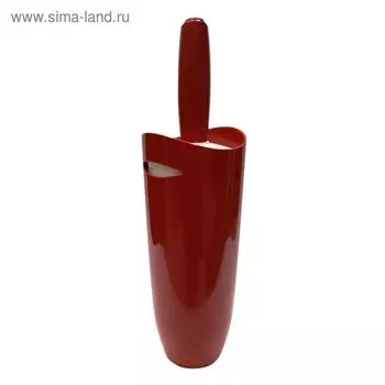 Ёрш с подставкой для унитаза, цвет красно-белый