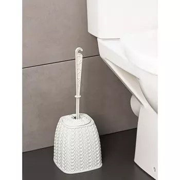 Ёршик для унитаза «Меланж», 14×14×42 см, цвет дымчатый