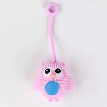 Мяч детский резиновый ёжка световой «Совушка», цвета МИКС , в шоубоксе