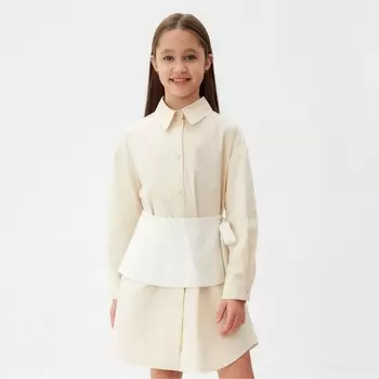 Юбка(баска) для девочки MINAKU: PartyDress, цвет белый, рост 122 см