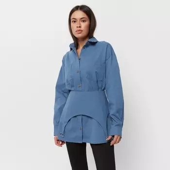 Юбка баска джинсовая женская MIST: Denim, размер 46, синяя