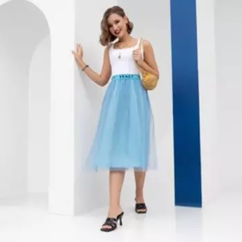 Юбка женская Charutti «Уроки итальянского. Аквамарин», размер 48