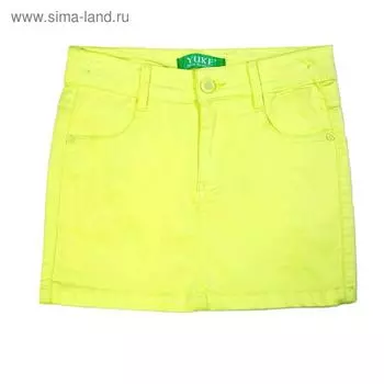 Юбка джинсовая для девочек, рост 152 см, цвет салатовый