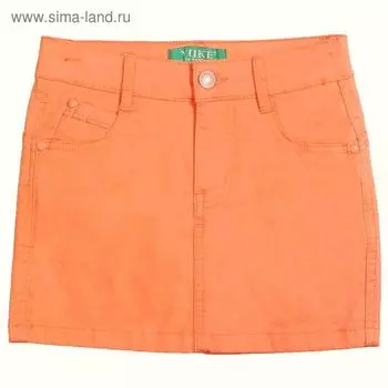 Юбка джинсовая для девочек, рост 158 см, цвет коралловый