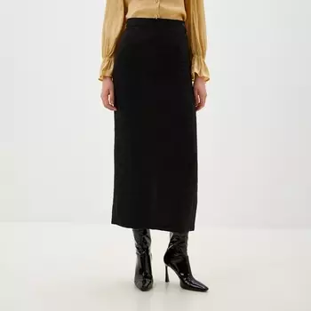 Юбка твидовая миди женская MIST, размер 42, чёрная