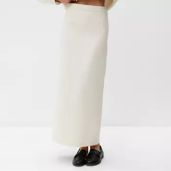 Юбка твидовая миди женская MIST, размер 46, молочная