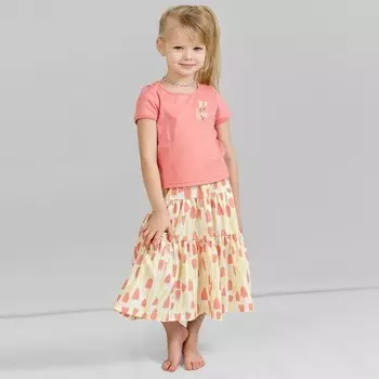 Юбка, рост 110 см, цвет молочный