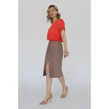 Юбка с разрезом, размер 44