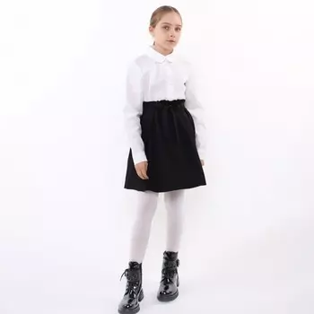 Юбка школьная для девочек, цвет чёрный, рост 146 см