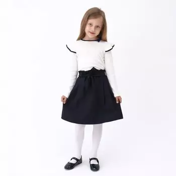 Юбка школьная для девочек, цвет тёмно-синий, рост 146 см