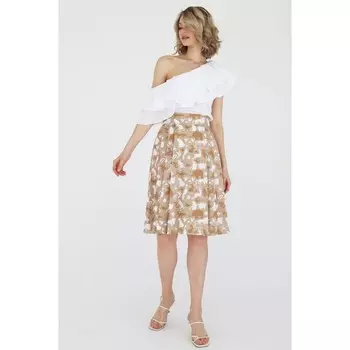 Юбка со складками из вискозы, размер 42