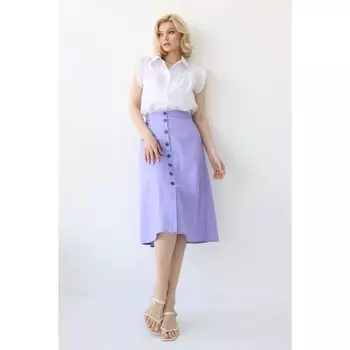 Юбка-трапеция на пуговицах, размер 44
