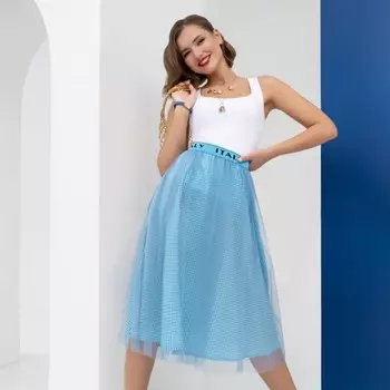 Юбка женская Charutti «Уроки итальянского. Аквамарин», размер 52