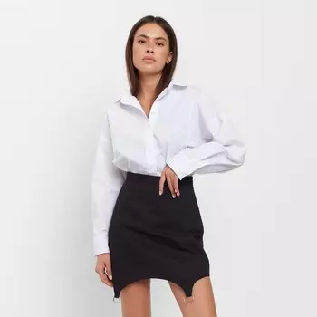 Юбка джинсовая мини женская MIST: Denim, размер 48, чёрная