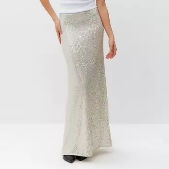 Юбка женская из пайеток MIST, размер 42, серебряный