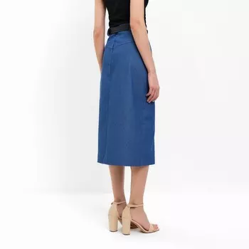 Юбка женская MINAKU: Jeans Collection цвет электрик, размер 52