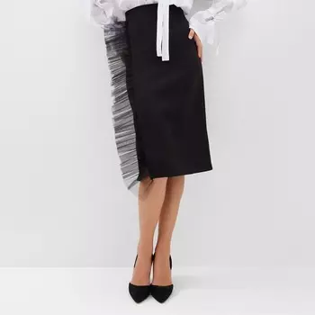 Юбка миди женская MINAKU: PartyDress, чёрная, размер 48